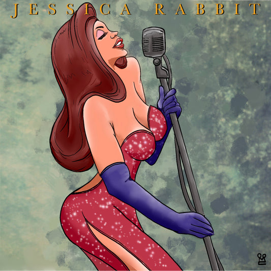 Jessica rabbit x Mariah Carey album cover mashup