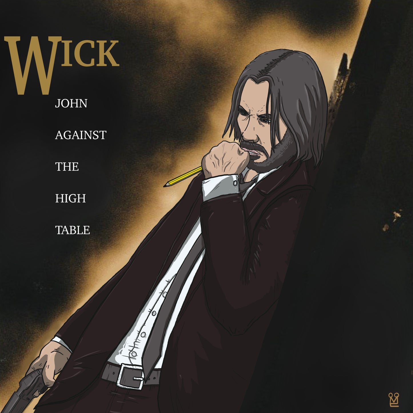 John wick x Tupac album cover mashup