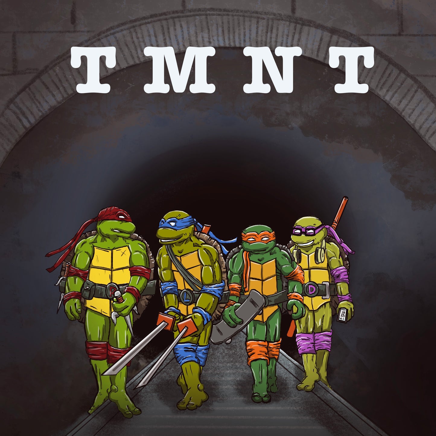 Tmnt x stand by me album cover mashup