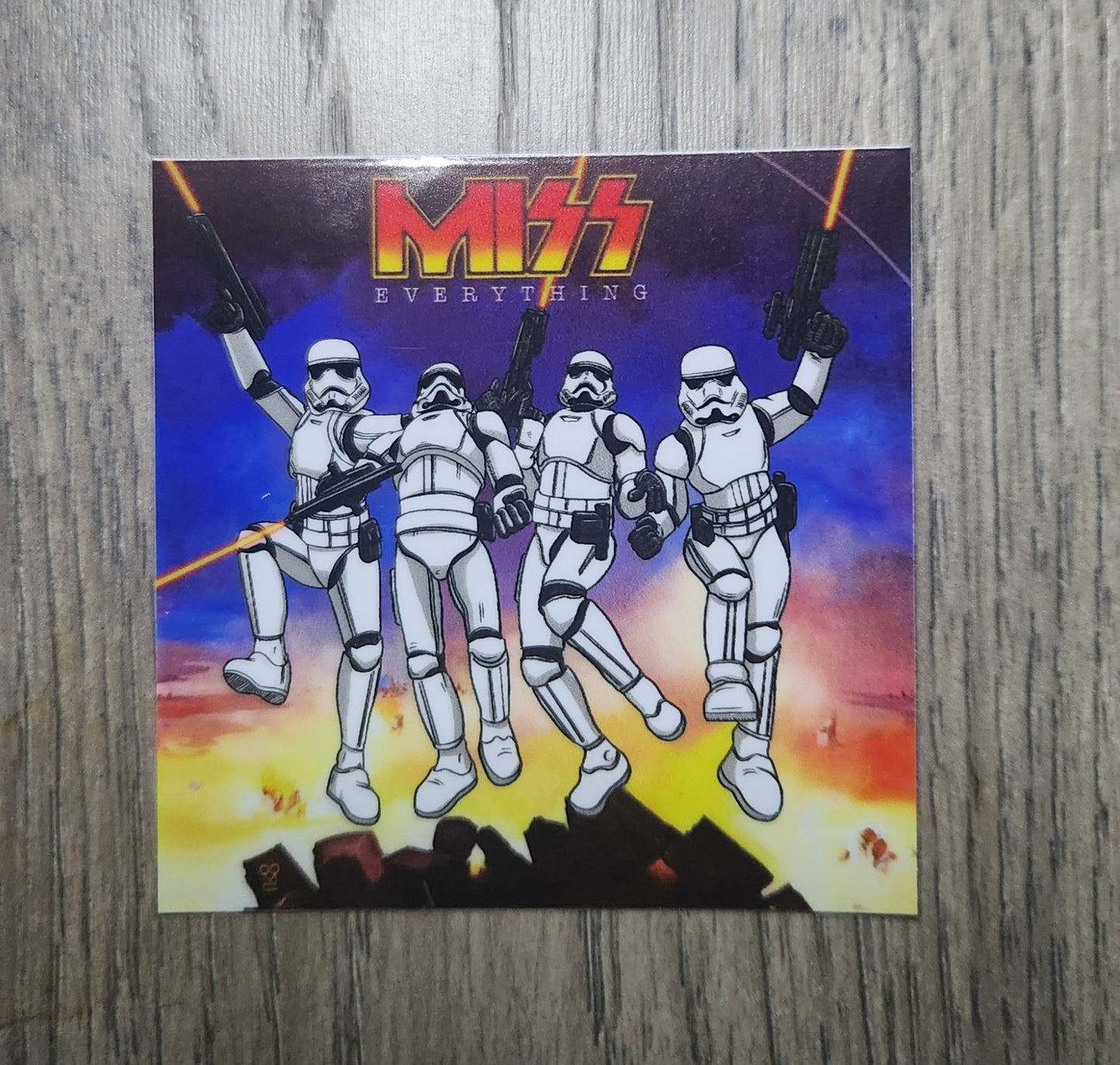 Stormtroopers miss x Kiss mashup sticker