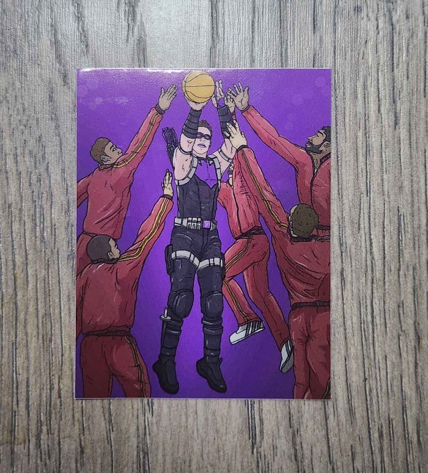 Avenvers' Hawkeye x Steph Curry mashup sticker