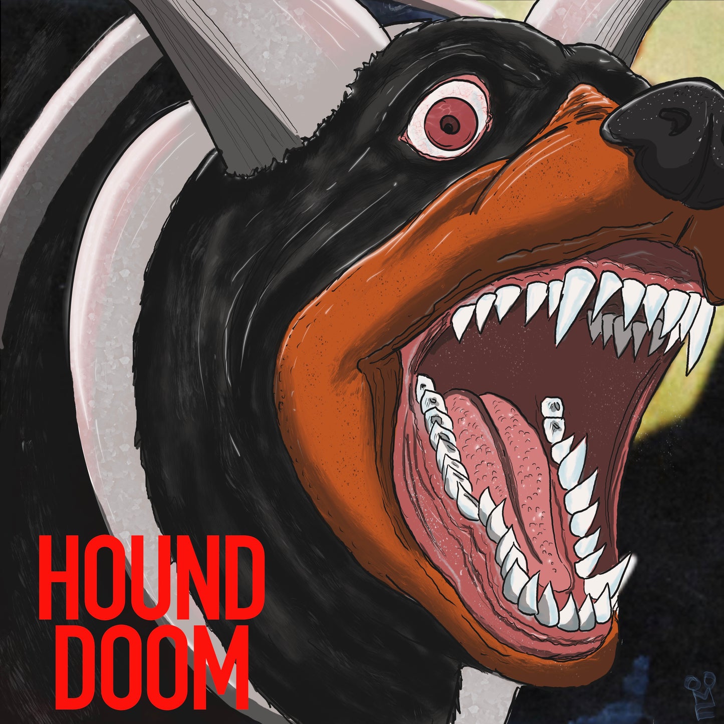 Hound doom x Metro Boomin album cover mashup poster