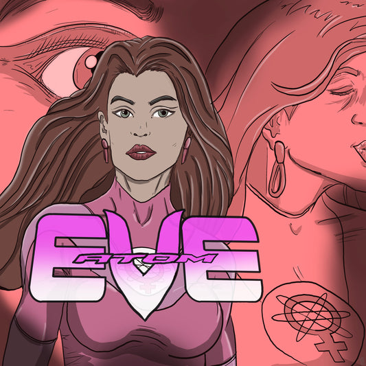 Atom eve x eve album cover mashup poster