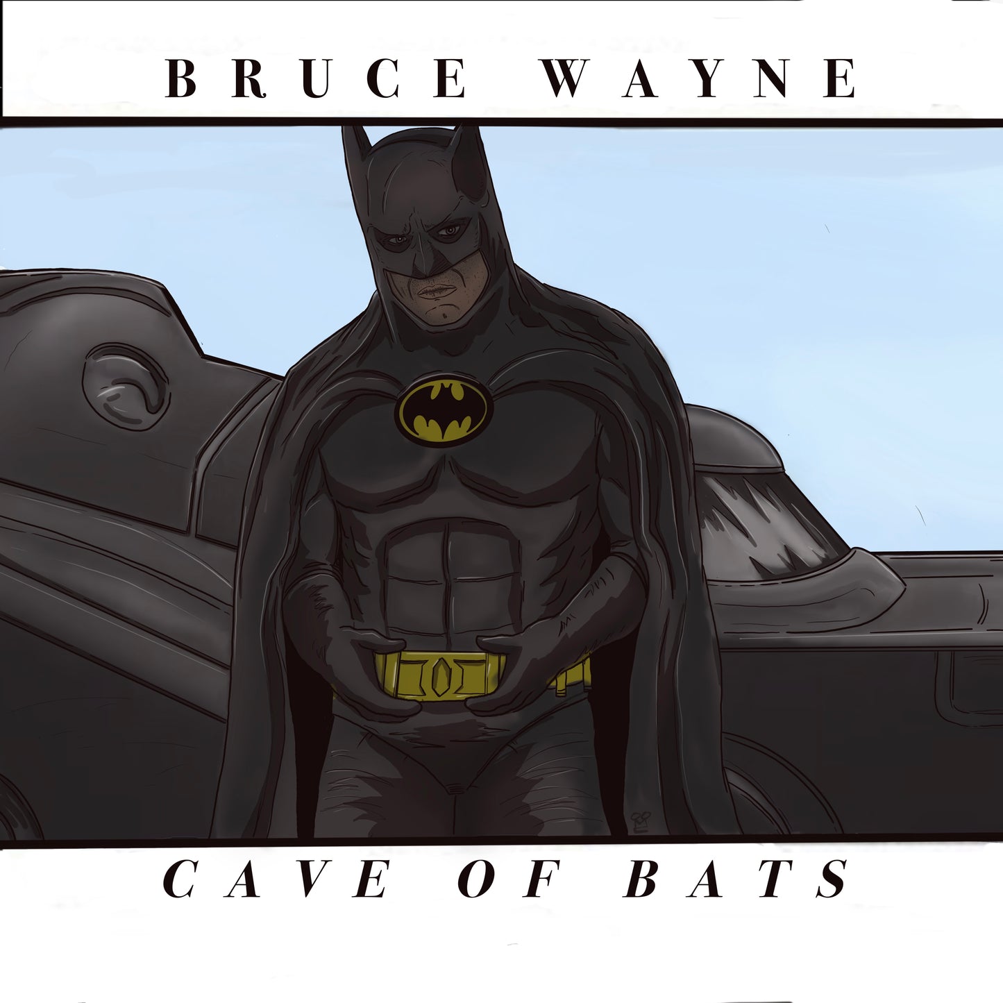 Bruce Wayne x Bruce Springsteen - album cover mashup poster