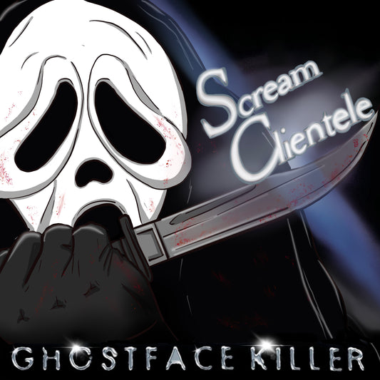 Scream x Ghostface album cover mashup poster