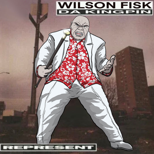 Kingpin x fat joe album cover mashup poster