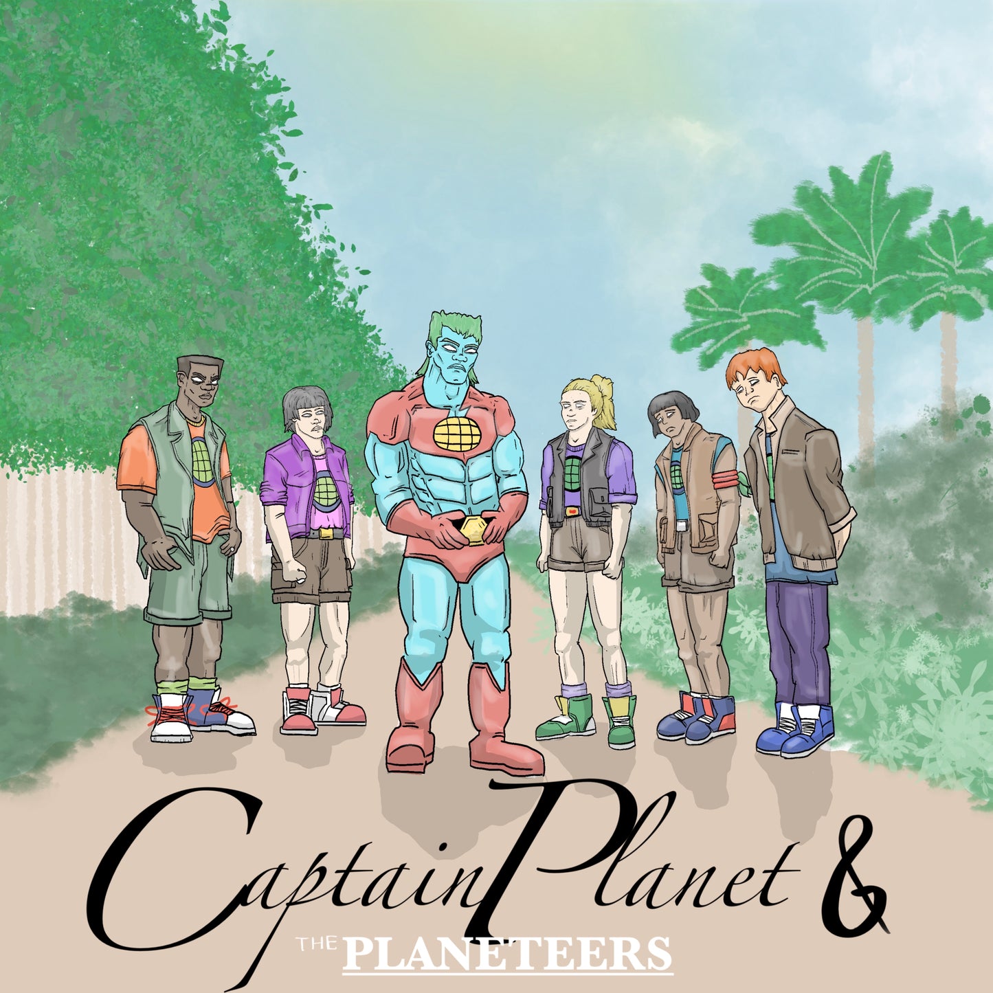 Captain Planet X puff daddy album cover mashup poster