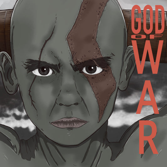 God of war x U2 album cover mashup poster