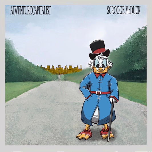 Scrooge mcduck x Elton John album cover mashup