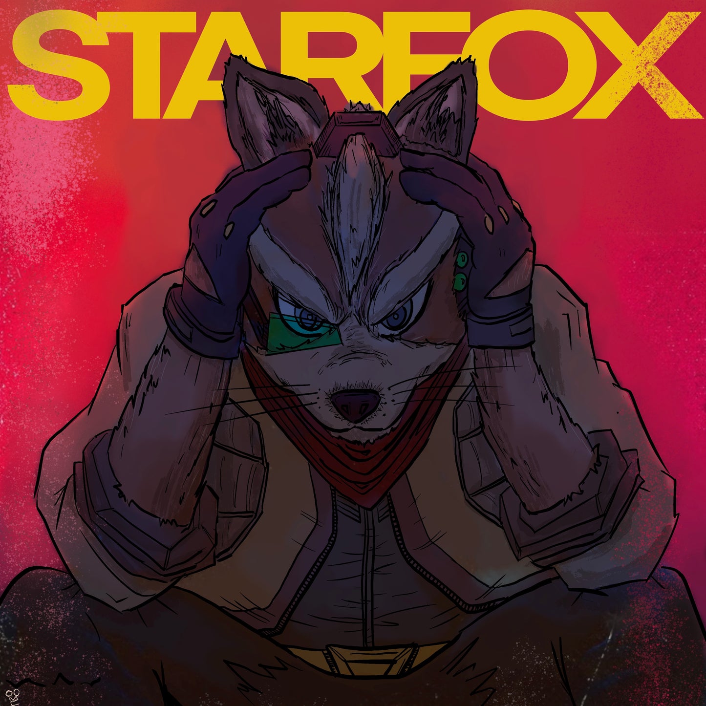 STARFOX x starboy album cover mashup album cover