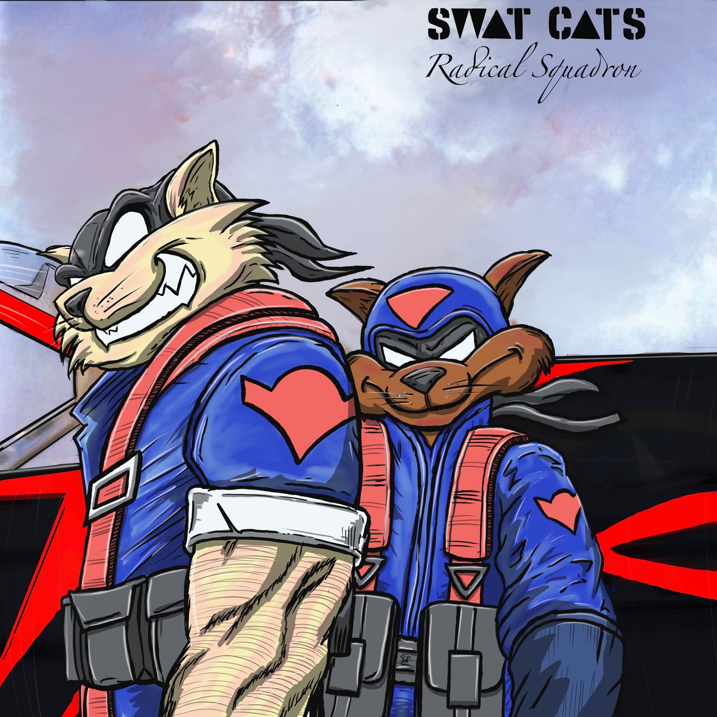 Swat cats x Black Sabbath album cover mashup