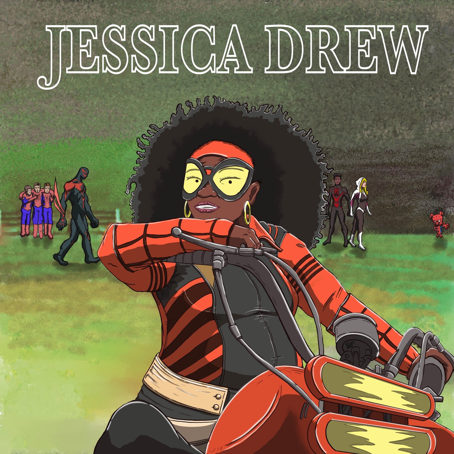 Jessica Drew x Janis Joplin album cover mashup poster