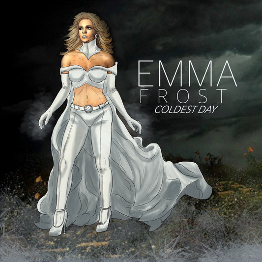 Emma frost x Carrie underwood album cover mashup poster