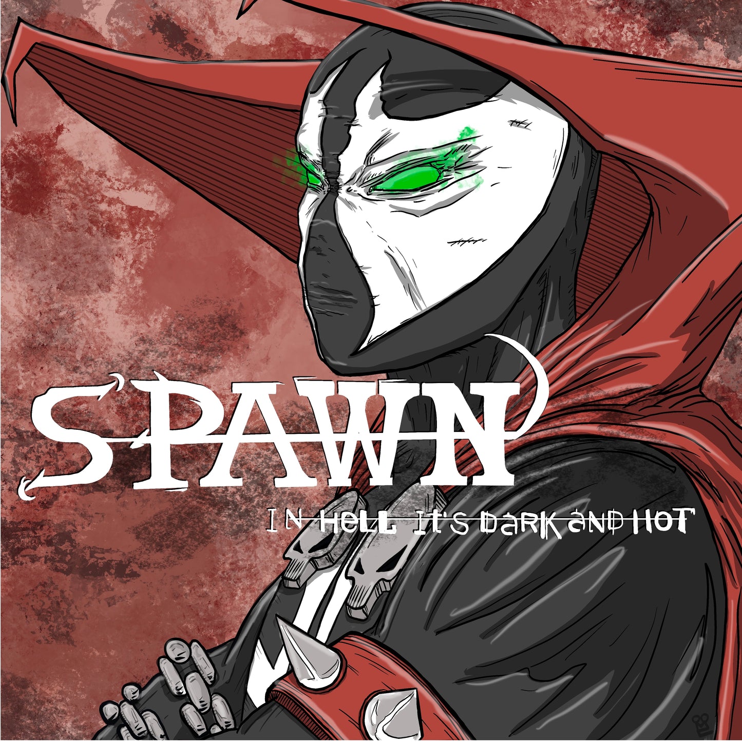 Spawn x DMX album cover mashup poster