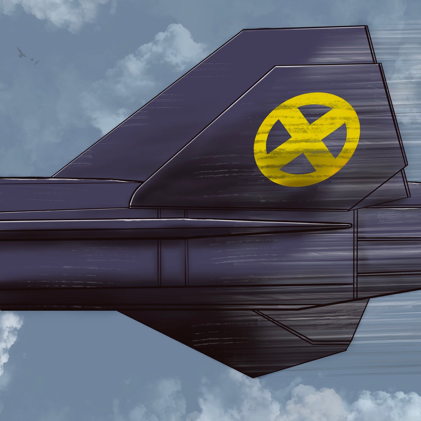 Blackbird X-men jet x Beastie Boys album cover mashup