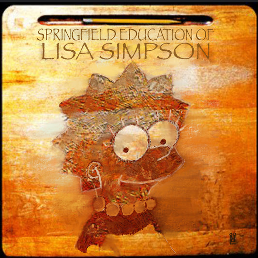 Lisa Simpson x Lauryn hill album cover mashup poster