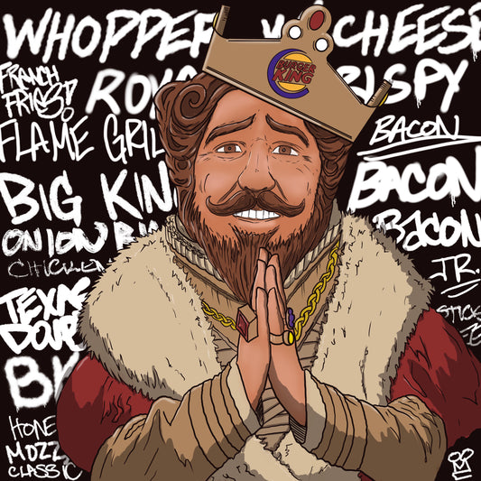 Burger King x Rick Ross album cover mashup poster