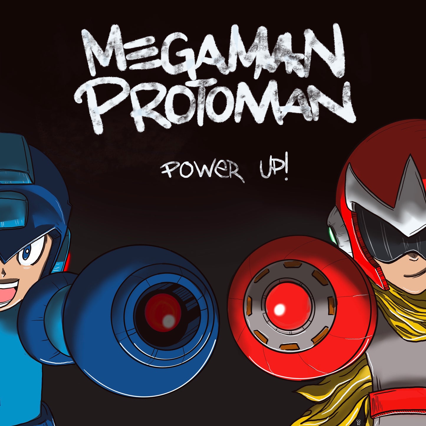 Megaman Protoman x method man redman album cover mashup poster