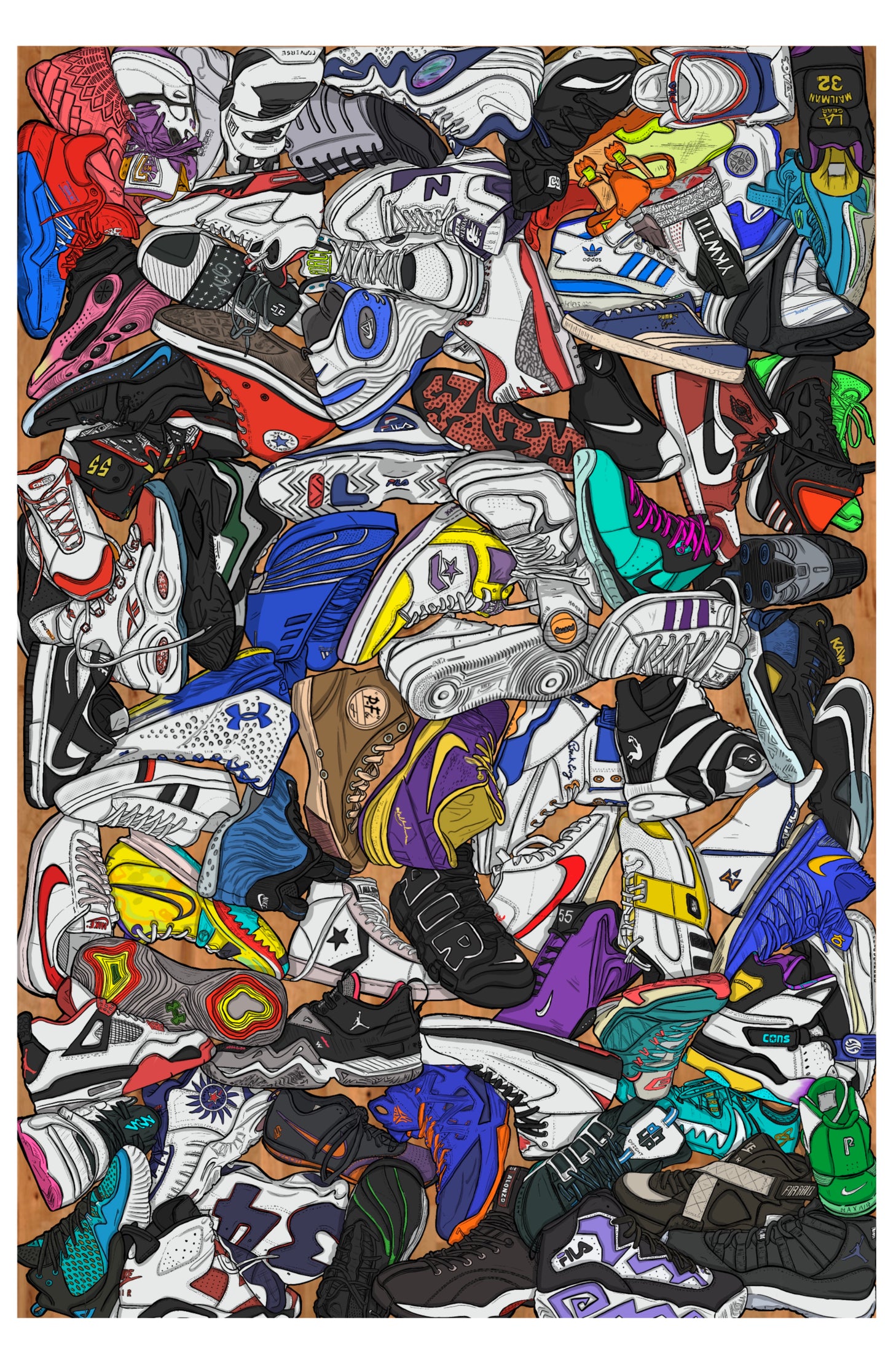 Sneaker game x bball social house collab poster