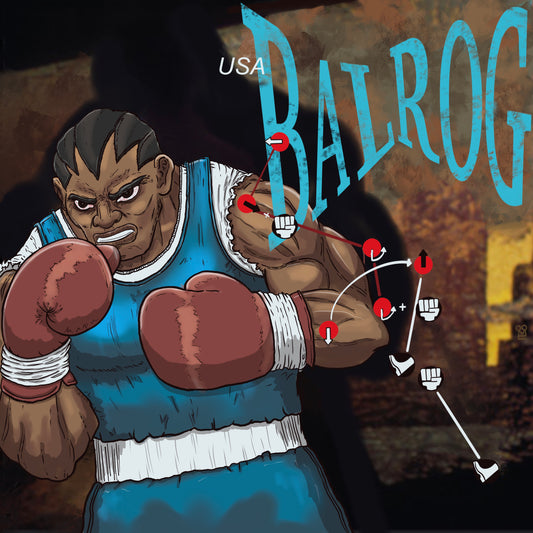 Balrog x David Bowie album cover mashup poster