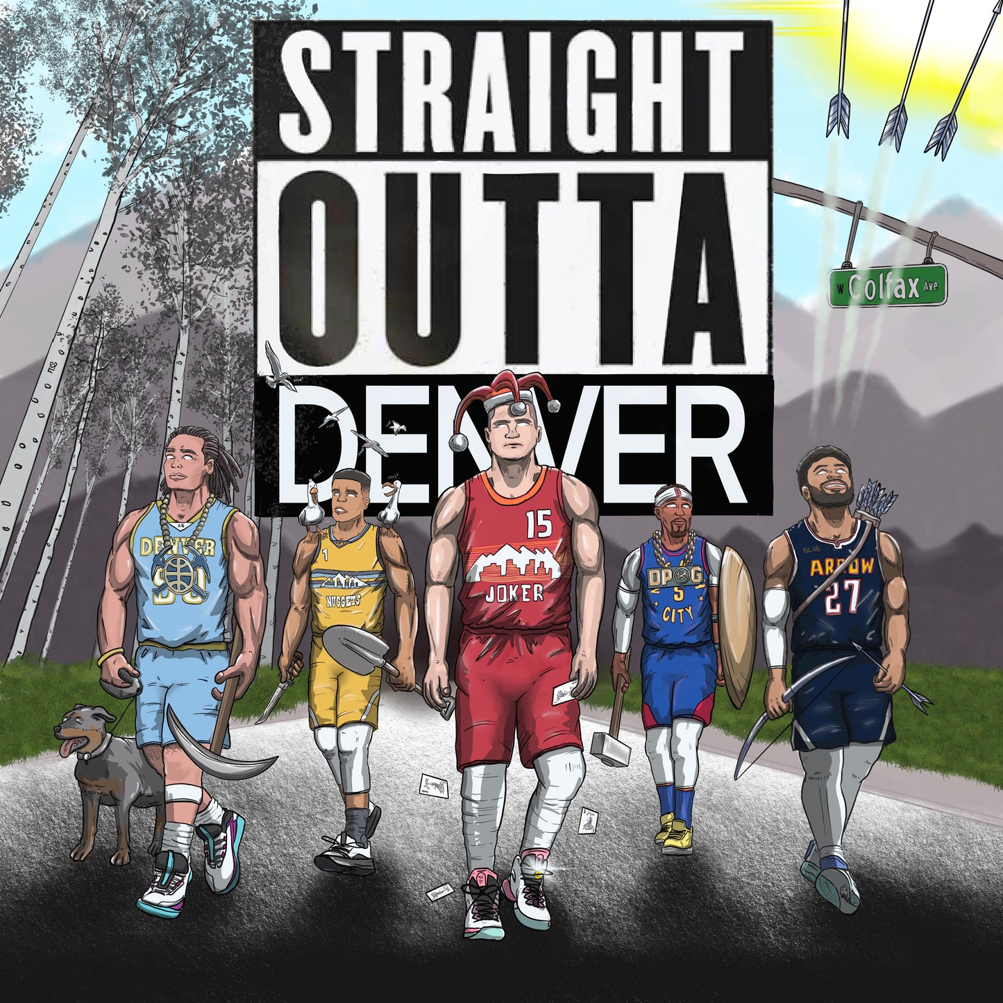 Straight Outta Denver album cover mashup