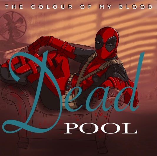 Deadpool x celine dion album cover mashup poster