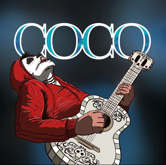 Coco x santana album cover mashup poster