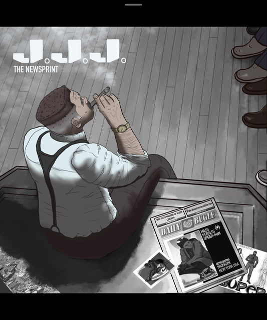 J.jonah Jameson x JayZ album cover mashup poster