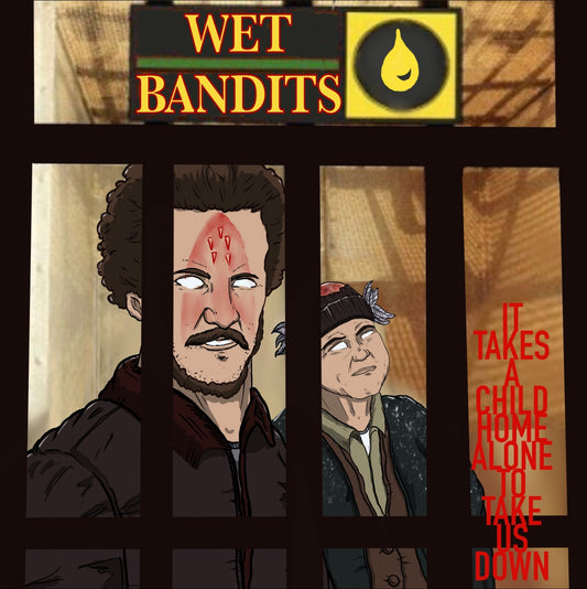 Wet Bandits x Public Enemy album cover mashup poster