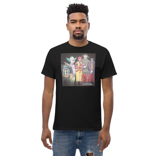 Pop culture clowns x Usual Suspects mashup classic tee