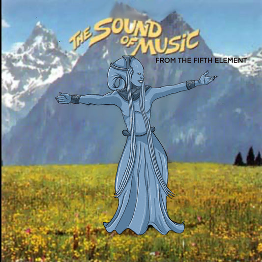 The Sound of Music from The Fifth Element album cover mashup poster