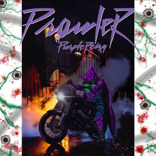 Prowler x Prince album cover mashup poster