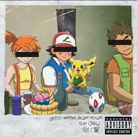 Pokemon x Kendrick lamar album cover mashup poster